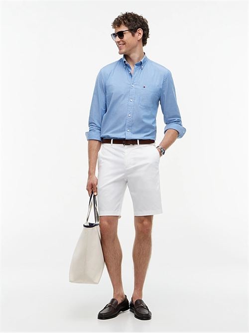 light oxford solid sf shirt TOMMY HILFIGER | MW0MW422870GY